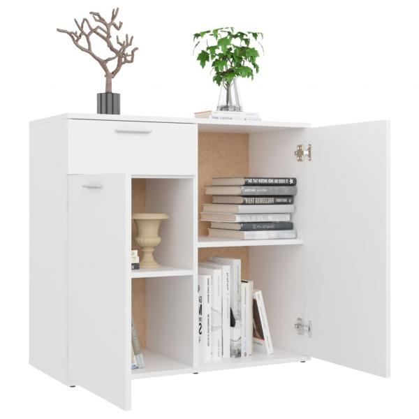 Sideboard Weiß 80x36x75 cm Holzwerkstoff