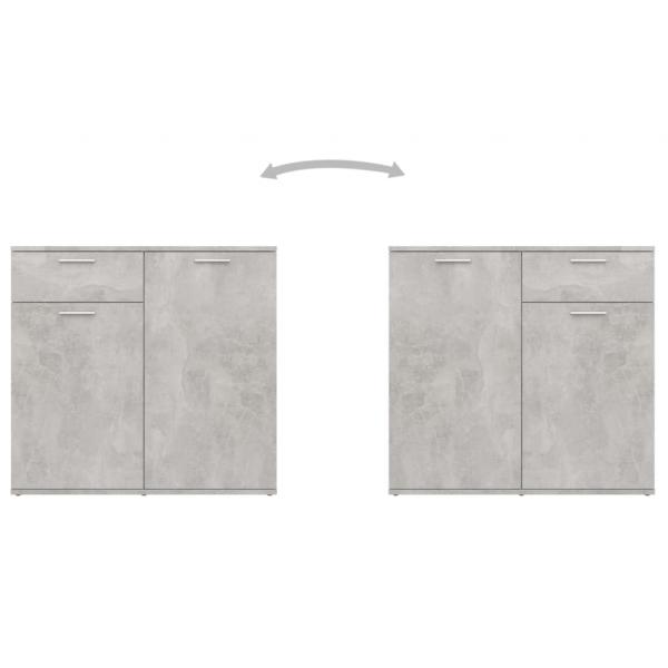 Sideboard Betongrau 80x36x75 cm Holzwerkstoff