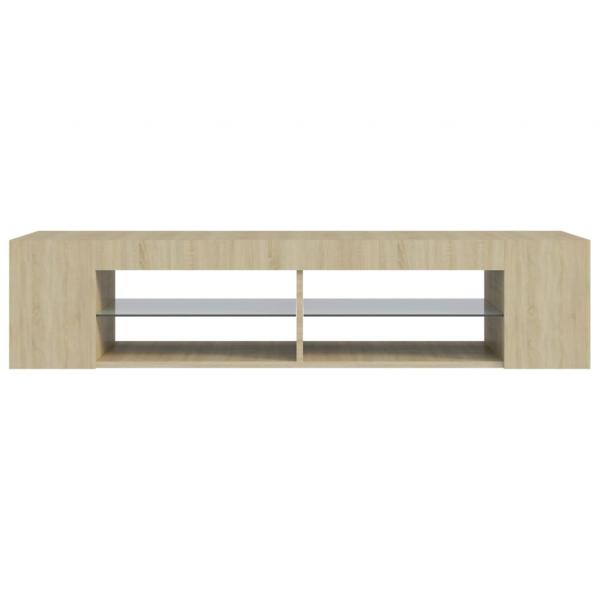 TV-Schrank mit LED-Leuchten Sonoma-Eiche 135x39x30 cm
