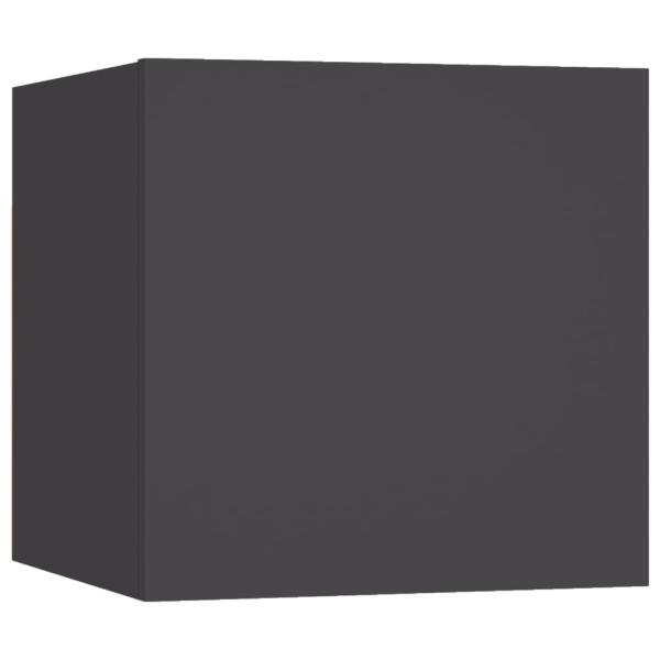 TV-Wandschränke 2 Stk. Grau 30,5x30x30 cm