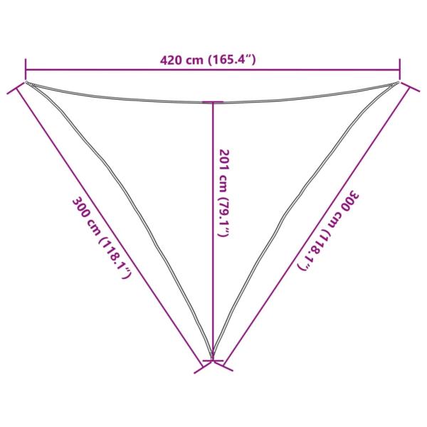 Sonnensegel 160 g/m² Hellgrün 3x3x4,2 m HDPE