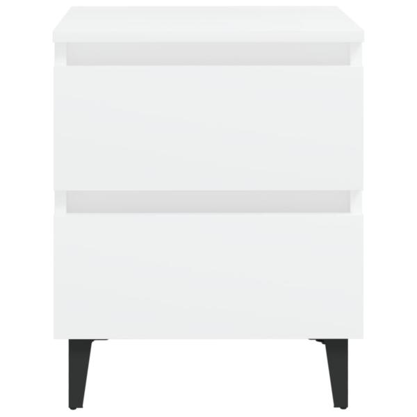 Nachttische 2 Stk. Weiß 40x35x50 cm Holzwerkstoff
