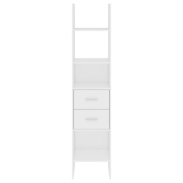 Bücherregal Weiß 40x35x180 cm Holzwerkstoff