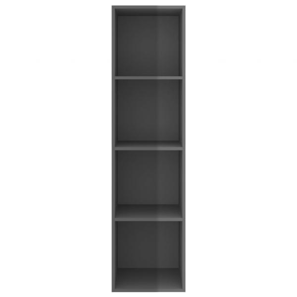 TV-Wandschrank Hochglanz-Grau 37x37x142,5 cm Holzwerkstoff