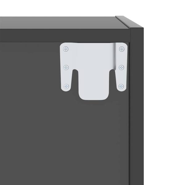 TV-Wandschrank Hochglanz-Grau 37x37x142,5 cm Holzwerkstoff