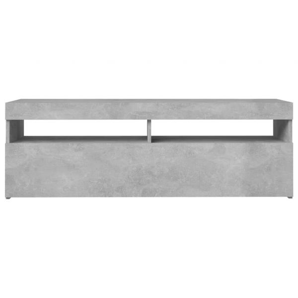 TV-Schrank mit LED-Beleuchtung Betongrau 120x35x40 cm