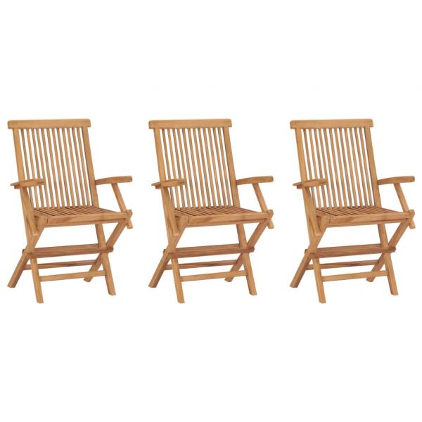 ARDEBO.de - Klappbare Gartenstühle 3 Stk. Massivholz Teak