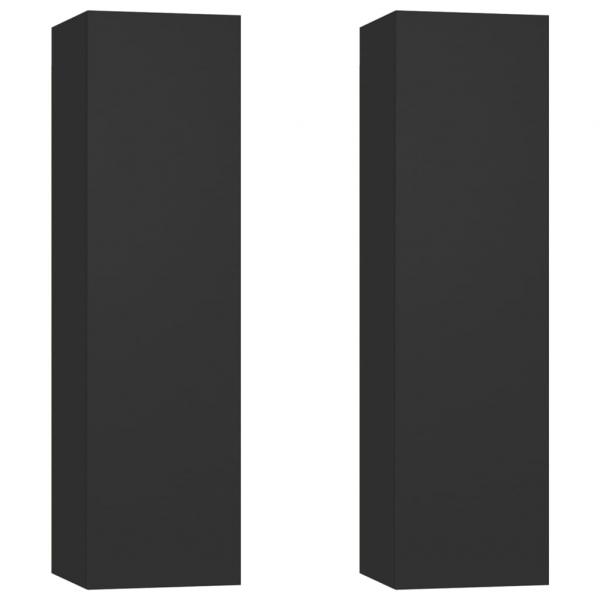 TV-Schränke 2 Stk. Schwarz 30,5x30x110 cm Holzwerkstoff