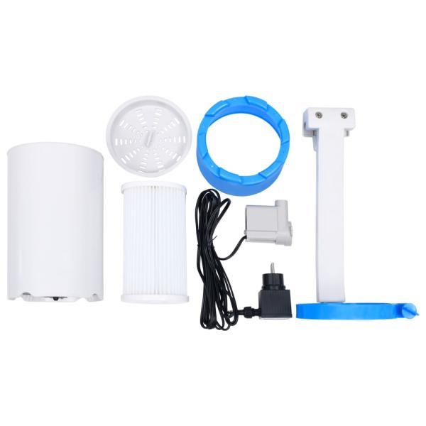 Planschbecken mit Einhängeskimmer und Pumpe 350x90 cm Weiß