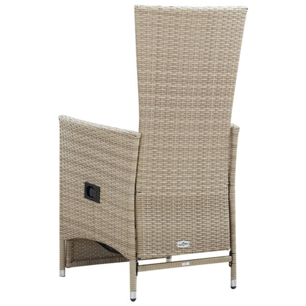 7-tlg. Garten-Essgruppe Poly Rattan Beige