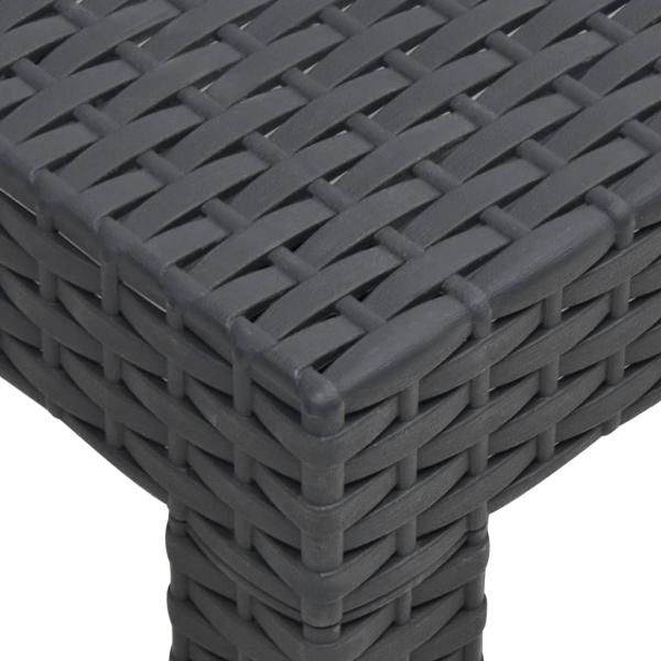 2-tlg. Garten-Lounge-Set mit Kissen PP Rattan Anthrazit