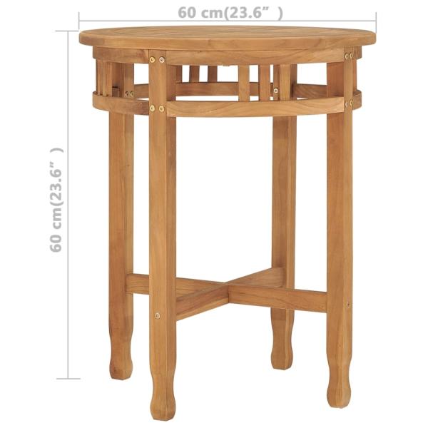 Bistrotisch Ø60x60 cm Teak Massivholz  