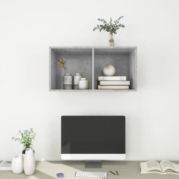 TV-Wandschrank Betongrau 37x37x72 cm Holzwerkstoff
