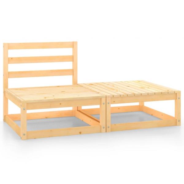 ARDEBO.de - 2-tlg. Garten-Lounge-Set Massivholz Kiefer