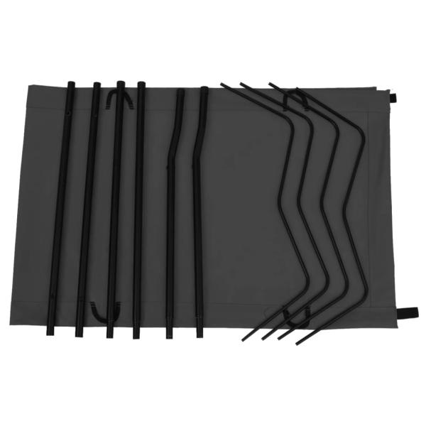 Campingbett 180x60x19 cm Oxford-Gewebe und Stahl Schwarz