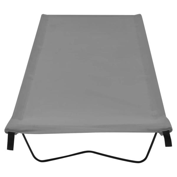 Campingbett 180x60x19 cm Oxford-Gewebe und Stahl Grau