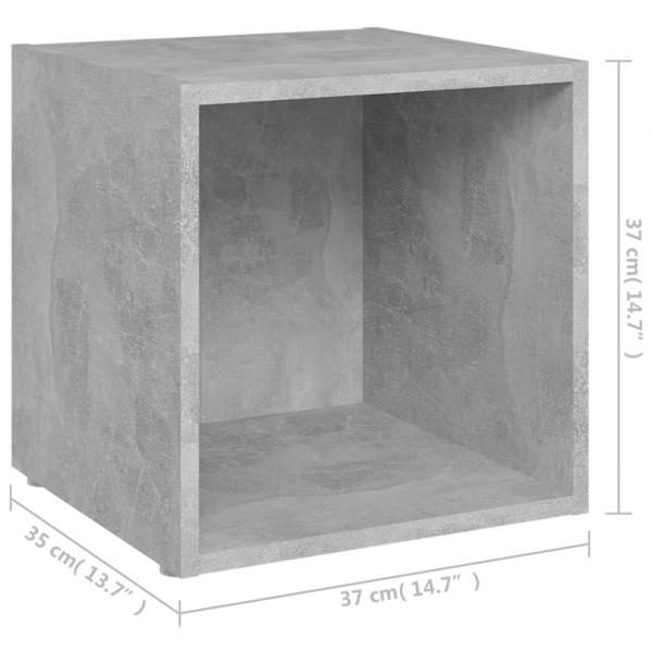 TV-Schränke 2 Stk. Betongrau 37x35x37 cm Holzwerkstoff