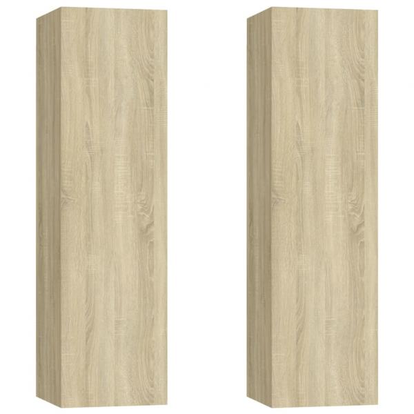 TV-Schränke 2 Stk. Sonoma-Eiche 30,5x30x110 cm Holzwerkstoff