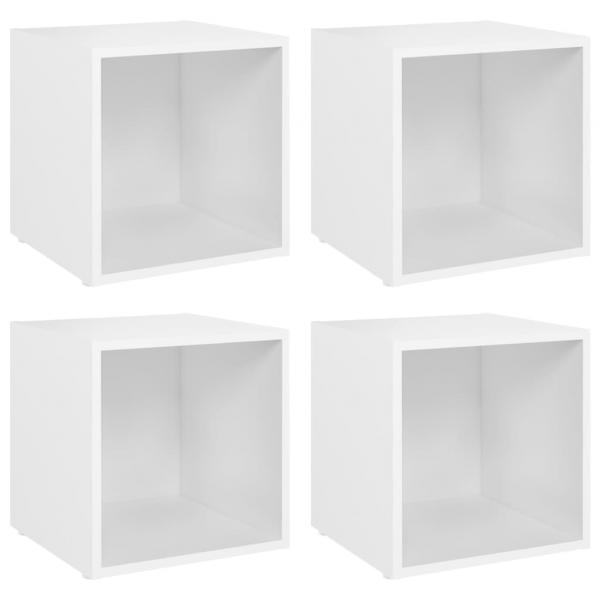 ARDEBO.de - TV-Schränke 4 Stk. Weiß 37x35x37 cm Holzwerkstoff