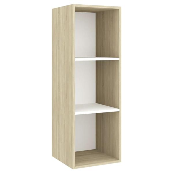 3-tlg. TV-Schrank-Set Weiß Sonoma-Eiche Holzwerkstoff