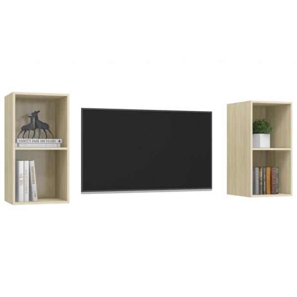 TV-Wandschränke 2 Stk. Sonoma-Eiche Holzwerkstoff