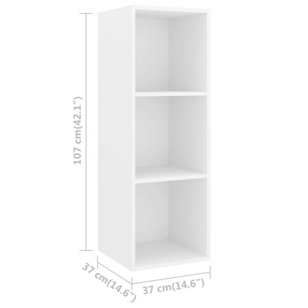 3-tlg. TV-Schrank-Set Weiß Holzwerkstoff