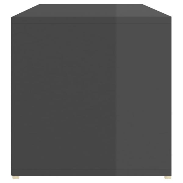ARDEBO.de - Schuhbank Hochglanz-Grau 105x35x35 cm Holzwerkstoff