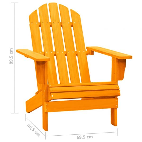 Adirondack-Gartenstuhl Massivholz Tanne Orange