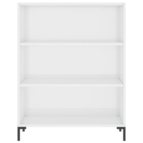 Bücherregal Hochglanz-Weiß 69,5x32,5x90 cm Holzwerkstoff