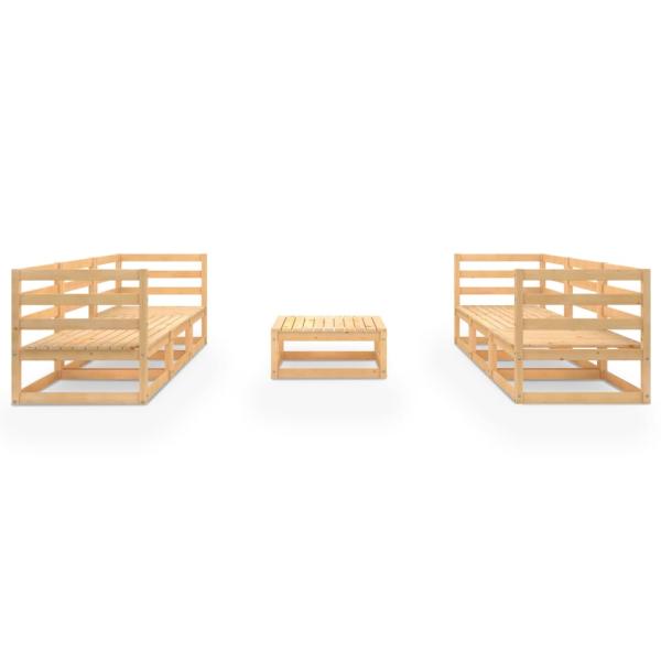 7-tlg. Garten-Lounge-Set Massivholz Kiefer