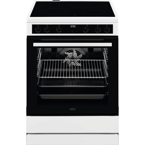 ARDEBO.de AEG CCB6441ABW EEK A Standherd mit Glaskeramikkochfeld, 60 cm breit, 73 L, Geschirrwagen, Dörren-Funktion, Feuchte Umluft, weiß (940002957)