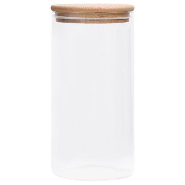Vorratsgläser mit Bambusdeckel 4 Stk. 1200 ml 