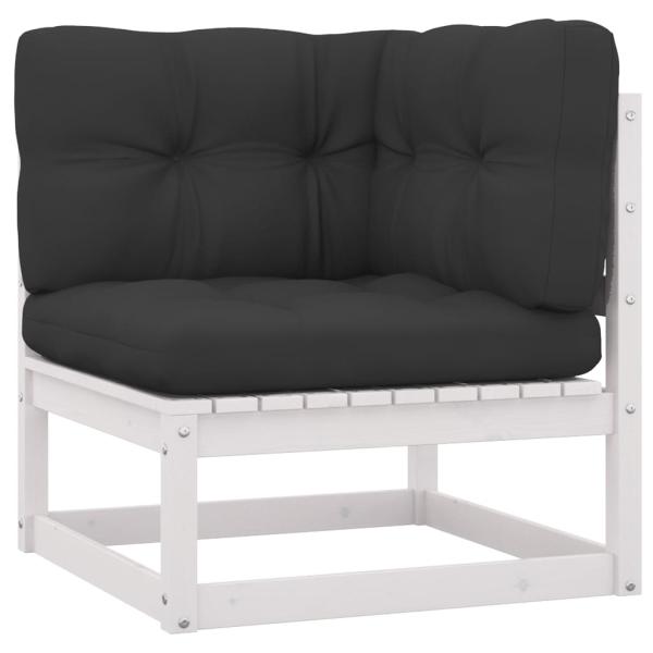 9-tlg. Garten-Lounge-Set mit Kissen Kiefer Massivholz