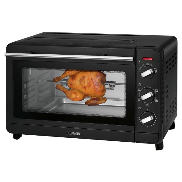 ARDEBO.de Bomann MBG 6023 CB Multi- Mini Backofen, 1500 W, 30L, 6 Stufen, Umluft, schwarz (660231)