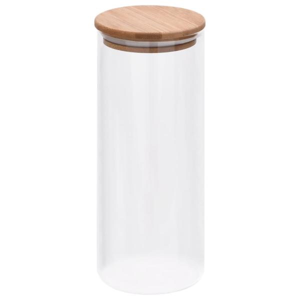Vorratsgläser mit Bambusdeckel 6 Stk. 1000 ml 
