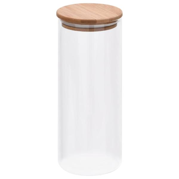 Vorratsgläser mit Bambusdeckel 6 Stk. 1000 ml 