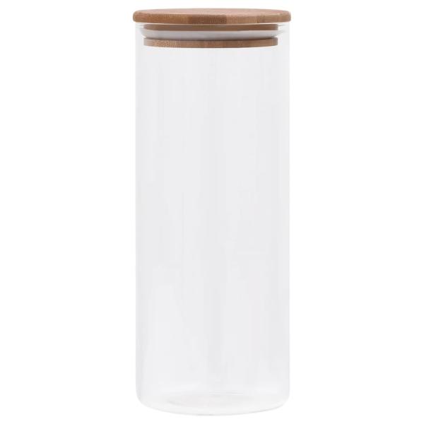 Vorratsgläser mit Bambusdeckel 6 Stk. 1000 ml 