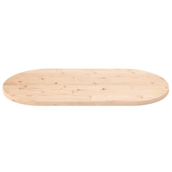 Tischplatte 110x55x2,5 cm Massivholz Kiefer Oval