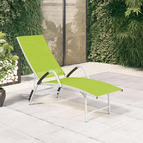 ARDEBO.de - Sonnenliege Textilene und Aluminium Grün