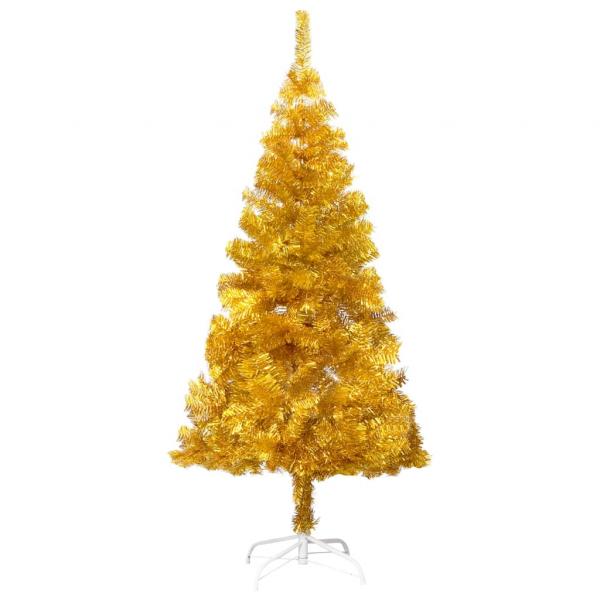 ARDEBO.de - Künstlicher Weihnachtsbaum mit Ständer Gold 120 cm PET