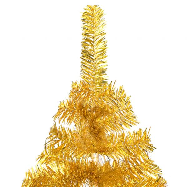 Künstlicher Weihnachtsbaum mit Ständer Gold 120 cm PET