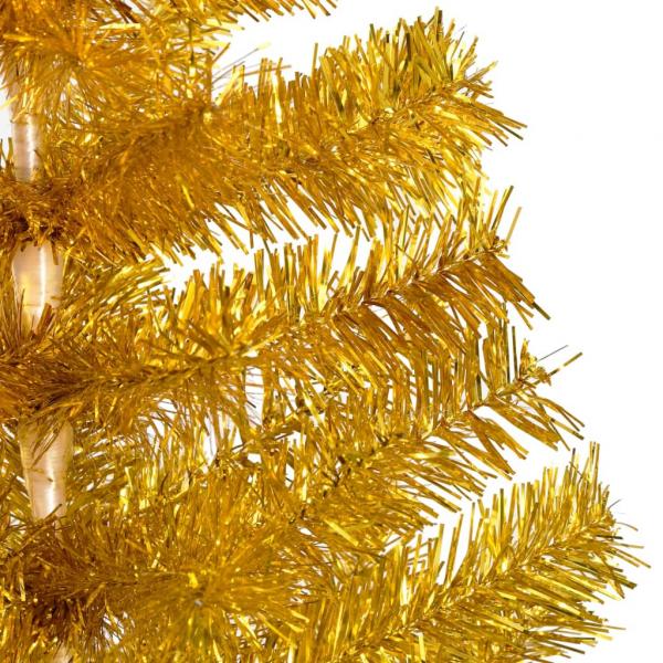 Künstlicher Weihnachtsbaum mit Ständer Gold 120 cm PET