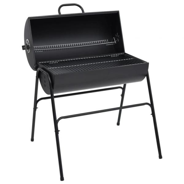 ARDEBO.de - Grill mit 2 Grillrosten Schwarz 80x95x90 cm Stahl 