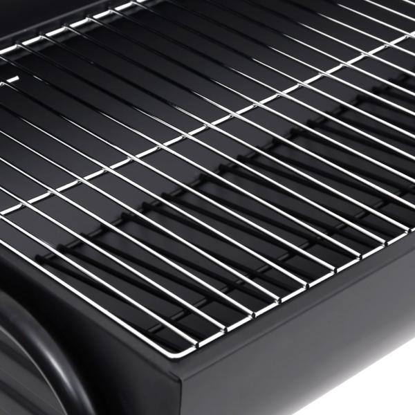 Grill mit 2 Grillrosten Schwarz 80x95x90 cm Stahl 