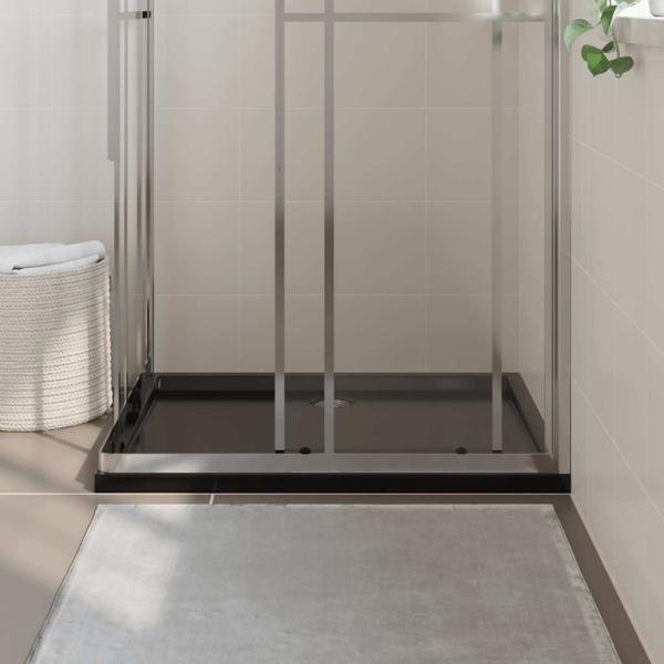 Duschtasse ABS Rechteckig Schwarz 80x100 cm