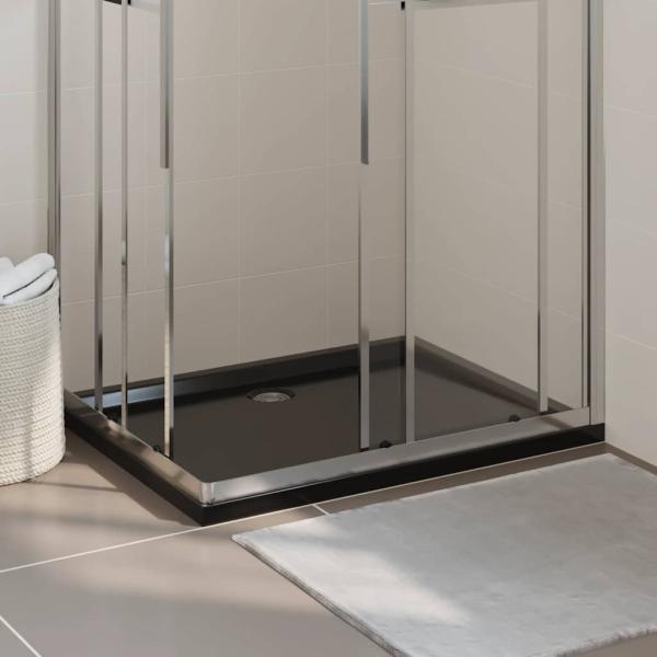 Duschtasse ABS Rechteckig Schwarz 80x100 cm