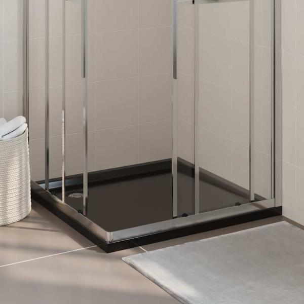 Duschtasse ABS Quadratisch Schwarz 90x90 cm 