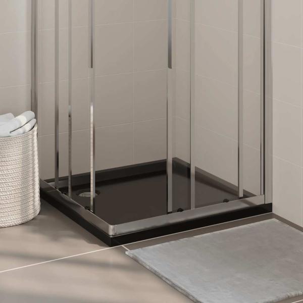 Duschtasse ABS Quadratisch Schwarz 80x80 cm 