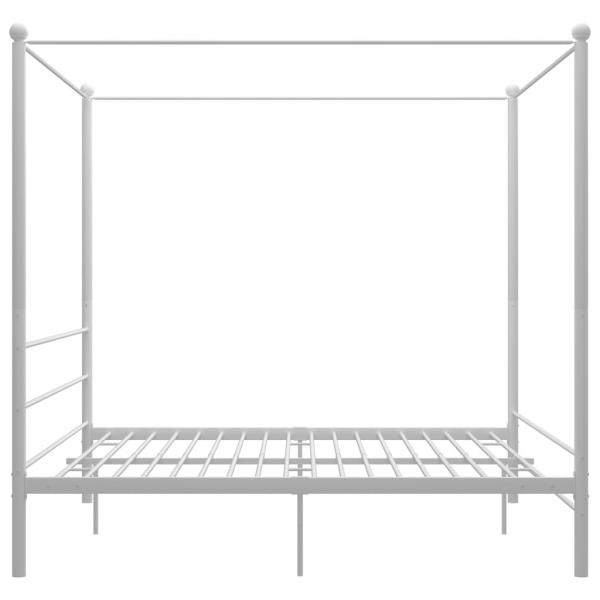 Himmelbett Weiß Metall 200x200 cm 