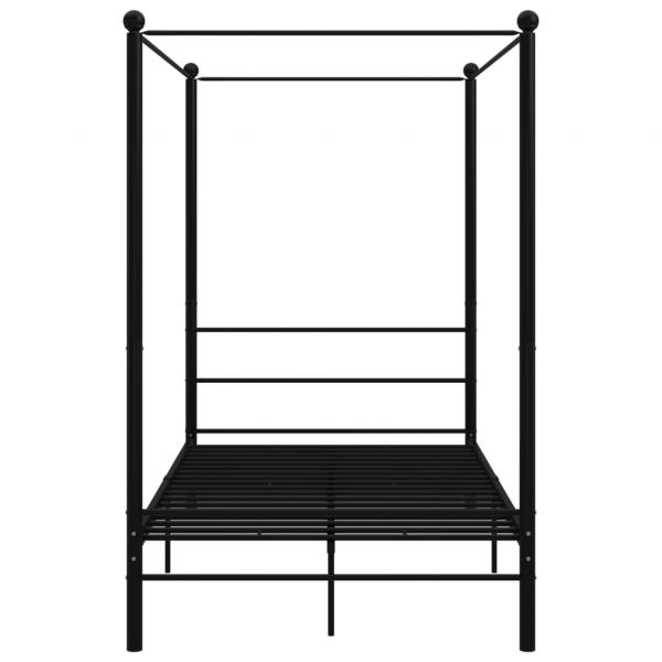 Himmelbett Schwarz Metall 120x200 cm 